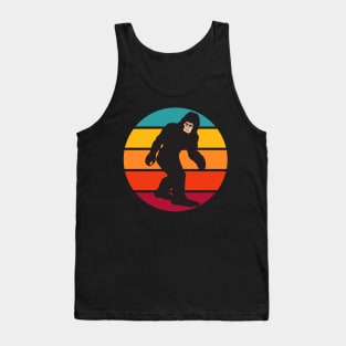 Big Foot Walking Retro Vintage Sunset Bigfoot Tank Top